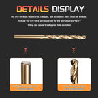 Drill Bit, 7/64" Cutting Diameter (2.778mm), 4241 HSS Black and Gold 118° Cutting Angle Versatile Jobber Bits - (Applications: for Drilling Plastic Wood Soft Thin Metal), 12-Pieces