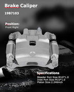 cciyu Front Right Brake Caliper Assembly w/Bracket 19B7103 2013 2014 2015 2016 2017 2018 2019 2020 2021 For Nissan For Altima,2014 2015 2016 2017 For Nissan For LEAF