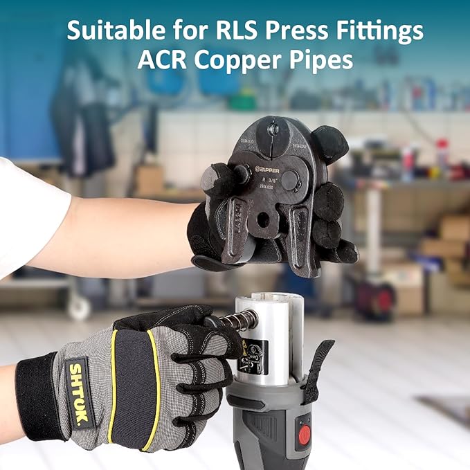7PCS Press Jaws Kit 1/4" to 1 1/8" for RLS ACR Copper Pipes Compatible with Standard Press Tools (32 kN/ 7,200 lbs) Suitable for HVAC/R, Refrigeration Hydraulic Pressing Tools