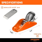 JORGENSEN 3.5" Mini Wood Planer - Mini Hand Planer for Woodworking, Block Plane, Small Hand Plane for Trimming, Wood Planing, Craft, Professional Ductile Iron Body, Adjustable Cutting Depth
