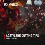 RX WELD 3-101 Series Acetylene V-Style Cutting Torch Tips - Sizes 0-3, Fit V-Style Light/Medium Duty Torch
