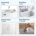 Ozark River Portable Sinks Premier Brite White, White Laminate-ABS Sink, Mobile Self Contained Sink, Mobile Hand Washing Station, Portable Sink with Hot Water, Portable Sink Hand Wash Station, 110V