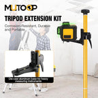 13.8Ft/4.2M Professional Telescoping Laser Level Pole with Tripod & Laser Mount - 1/4"-20 & 5/8"-11 Adapters, Adjustable Laser Pole Mount for Rotary/Line Lasers