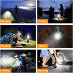 Hoxida Camping Lanterns Flashlight Rechargeable High Lumens- 2000 Meters Long Beam Super Bright LED Flashlight, Waterproof Camping Tent Lights 5 Modes, Zoomable Handheld Flashlight Lantern 4pcs