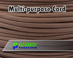 BORED? PARACORD! 550 lb Paracord - Ideal for Crafting, Camping, DIY Projects, Active & Military Outdoors - Strong Survival Rope - Tactical Parachute Cord Type III - Gold 1000 Feet