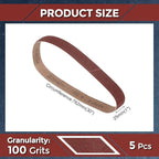 5 Pcs Sanding Belts 1 x 30 Inch 100 Grit Aluminum Oxide Abrasive Sandpaper for Belt Sander Metal Grinding Wood Working Weld Rust Removal