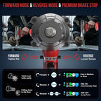 Cordless Impact Wrench 1107Ft-lbs(1500N·m) - 1/2" 21V High Torque Brushless Power Impact Gun with 2x4.0Ah Batteries & 6 Sockets & Fast Charger & Case for Car & Truck & RV & Heavy Duty Use
