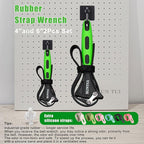 Strap Wrench Set with 6 Silicone straps - 2 Pack (4" & 6") for Oil Filters, Shower Heads & Tight Spaces - Plumbing Belt Wrench Kit