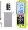 Laser Measure, 100M/328ft Digital Laser Tape Measure with Backlit LCD, ±2mm Accuracy, Portable Laser Rangefinder M/in/Ft Unit Switching, Measuring Distance,Area,Volume and Pythagoras(Red)
