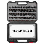 Router Bits 1/4 Inch Shank 50 Pieces, Tungsten Carbide 1/4" Router Bit Set, for Professional and Beginners Carpenter
