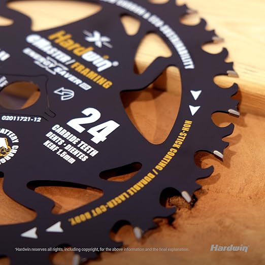 7 1/4 Inch Framing Circular Saw Blade-3Pack, 24T ATB Carbide Teeth, Lightweight for Cordless Saws. Super Thin Kerf for Cutting Wood, Plywood, MDF, OSB, Hardwood, Softwood & More.