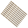 Drill Bit, #24 Cutting Diameter, 4341 HSS Gold Finish 135° Cutting Angle Number Jobber Bits - (Applications: for Drilling Soft Metal Plastic Wood), 10-Pieces