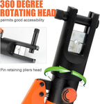 HZLZRZ 12 Tons Hydraulic Crimping Tool, Range 6AWG-4/0AWG(250MCM), Hydraulic Cable Lug Crimper with 8 Pairs of Dies for Hydraulic Wire Battery Cable Electrical Terminal Crimping Tool (YQ/120A)