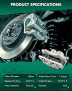 SCITOO 18B5005C 18B5004C Front Left & Right Disc Brake Calipers Assembly w/Bracket For Chevrolet For Colorado 2009-2012,For GMC For Canyon 2009-2012