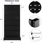 Eastern Tree Pegboard Display Stand, 3x6.5 Feet Gondola Retail Shelving Wall Display for Convenient Grocery Office Supply or Retail Stores, Standing Peg board Display Rack with 20 Hooks