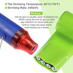 MECCANIXITY Battery Wrap PVC Heat Shrink Tubing 50mm Dia 80mm Flat 10 Feet(3meters) Light Green Good Insulation for Battery Pack