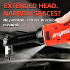 dogtooth Extended Cordless Electric Ratchet Wrench Set,40 Ft-lbs, 300 RPM, Brushless, Variable Speed Trigger, 3/8" 16.8V Power Ratchet Tool Kit With 1 * 1500mAh Lithium-Ion Battery And Charger