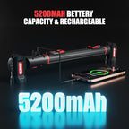 Work Light for Mechanics, 3300LM LED Work Light, 5200mAh Rechargeable Magnetic Work light, Underhood Work Light with Hooks, Cordless Portable Work Light for Car Repairing Garage Workshop and Emergency