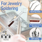 Chumia Jewelers Tools Set Including Jeweler's Saw Frame 144 Blades Third Hand Tweezers Wooden Pin Clamp Multipurpose Needle File Wooden Ring Clamp Ring Sizer Mandrel Measuring Tool Mallet Hammer