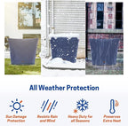 Backflow Preventer Insulation Cover-30 W x 24" H, 6 Layers Fabric Outdoor Pipe Insulation Cover with Aluminum Foil Layer Dupont Sorona Cotton, Backflow Cover for Winter Freeze Protection