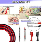 Professional Multimeter Test Leads 1000V 20A, 40.5in, Test Leads Kit, Ultra-Sharp Gold-Plated Probes, Silicone Meter Leads for Fluke, AstroAI, Klein Multimeter & Automotive Testing (Upgraded)