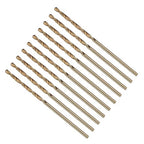 Drill Bit, #49 Cutting Diameter, 4341 HSS Gold Finish 118° Cutting Angle Number Jobber Bits - (Applications: for Drilling Soft Metal Plastic Wood), 10-Pieces