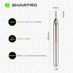 Upcut Spiral Router Bit 1/8 Inch Shank 1mm Cutting Dia. Upcut CNC Router Bit Solid Carbide PCB Milling Bits Ideal for Wood Cutting, Slot Mortise, Engraving