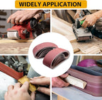 7 Pack 6 x 48 Inch Sanding Belts,6x48 Belt Sander Sanding Belts Aluminum Oxide,40/60/80/120/180/240/400 Grits Sander Belts Assortment for 6x48 Belt Sander