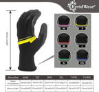Evridwear Crinkle Latex Rubber Hand Coated Safety Work Gloves for Men Women General Multi Use Construction Warehouse Gardening Assembly Landscaping (L-Size) 12 Pairs Pack