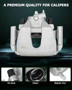 SCITOO Front Left Brake Caliper With Bracket 18B4948 Compatible For Chrysler Aspen 2007-2009 For Dodge For Durango 2007-2009 For Dodge Ram 1500 2006-2010 For Ram 1500 2011-2017