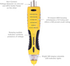 Sperry Instruments VD7504GFI DualCheck 2-in-1 Non-Contact Voltage Detector + GFCI Outlet Circuit Analyzer, 360° Visual & Audible Indicators, 50-1000V AC, 250 lb. Crush Rating