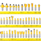 70PCS 1/2 Inch Shank Router Bit Set Door Window Bites with Tungsten Carbide Tips for Use On Wood, Metal, Plastic