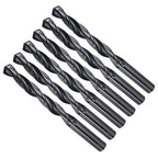Drill Bit, 12.5mm Cutting Diameter, 4241 HSS Nitriding Black 118° Cutting Angle Versatile Jobber Bits - (Applications: for Drilling Plastic Wood Soft Metal), 6-Pieces