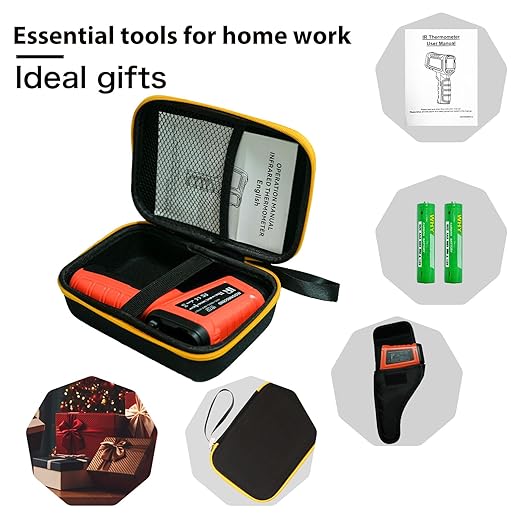 50:1 Infrared Thermometer Gun, -58°F to 2732°F Non-Contact Laser Temperature Gun for Cooking, Pizza Oven, Reptile, Griddle, Digital Heat Gun for HVAC and Industrial Use.