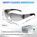 Safety Glasses Ansi Z87.1 Clear Safety Glasses Bulk Impact Resistant Lens Protective Eyewear for Men Women