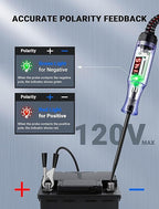 JASTIND 5-120V Digital Automotive Test Light with LED Voltage Display, Automotive Circuit Tester with Voltmeter & Stainless Probe, Voltage Light Tester with Alligator Clip for Car Fuse Circuit Testing