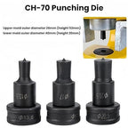 Hydraulic Punch Dies for CH-70, CH-70 Hydraulic Round Hole Punch Die Set, Upper Mold Dia: 26mm, Lower Mold Dia: 40mm for Steel, Copper, Aluminum and Heavy Duty Metal (17.5mm)
