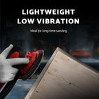 S&F STEAD & FAST Electric Random Orbital Sander with Vacuum Attachment 350W, Professional-grade, 5 inch 6 inch Backing Pads, Quiet, Powerful, Low Vibration, Woodworking, Auto Body Repair