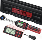 3/8 Inch Drive Digital Torque Wrench(5-99.5 ft-lbs./6.8-135Nm), ±2% CW Torque Accuracy, Electronic Torque Wrench Set with Buzzer and LED Flash Notification for Bike Moto