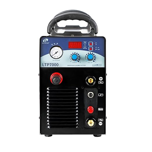 LOTOS LTP7000 70Amp Non-Touch Pilot Arc Plasma Cutter, Brown, 7/8" Inch Clean Cut