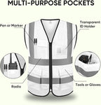 TICONN Reflective Safety Vest High Visibility Class II Mesh Vest for Women & Men Meets ANSI Standards