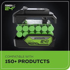 Greenworks 24V Cordless Heat Gun Kit, 4.0Ah Battery & Charger Included - Hot Air Tool, Max to 1000℉/538℃ with 3 Nozzles for Home, Garage, Outdoors