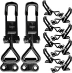10Pack Black Toggle Latch Clamp, Heavy Duty Latch-Style Toggle Clamp, Adjustable Pull Action Latch with Catch Plate, 360lbs Capacity Metal Quick Release Draw Latch for Jig Smoker Door Tool Boxes Trunk