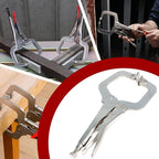 findmall 10Pcs 11 Inch Locking C Clamps with Swivel Pads Heavy Duty C-Type Locking Plier Table and Tool Vise Grip