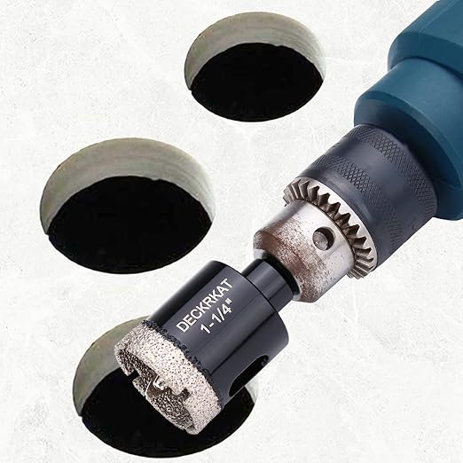 1-1/4 Inch Diamond Hole-Saw Bits with Pilot Drill Bit - 2pc 1-1/4" Diamond Tipped Tile Hole Saws with Guiding Bit Accurate Drilling for Porcelain Tile Ceramic Pottery Granite Stone Glass Bottles 32mm