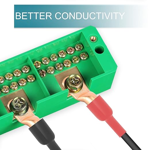 10PCS Battery Cable Ends, 2 Gauge Wire Connectors 1/2 Copper Wire Lugs, Bare Copper Eyelets with Heat Shrink Tubing by HOUSUN