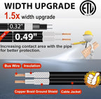 HEATIT Heating Cable for Water Pipes Automatic Heat Tape Pipe Freeze Protected Heated Cable 24 Feet
