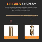 Drill Bit, #34 Cutting Diameter, 4341 HSS Gold Finish 118° Cutting Angle Number Jobber Bits - (Applications: for Drilling Soft Metal Plastic Wood), 10-Pieces