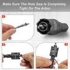 25/32 Inch Hole Saw with 9.1mm Triangle Shank Arbor, JTemgle Bi-Metal Hole Saw Heavy Duty Hole Cutting Tool for Cornhole Boards, Recessed Lights, Wood, Plastic, Drywall & Soft Metal