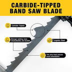 Dark Stone DS23432 Carbide-Tipped Band Saw Blade 111 Inch x 5/8 Inch, 2 TPI for Tough resaw